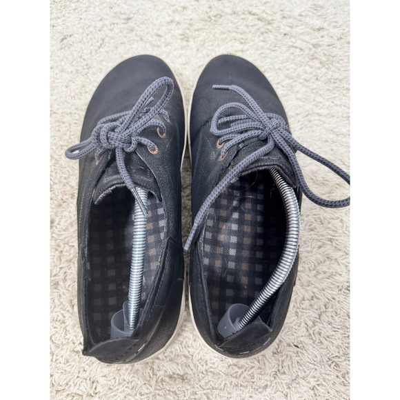 Chaco Men's Davis Black Pebbled Leather Lace Up Sneakers Shoes Size 11.5 Comfort - Picture 7 of 12
